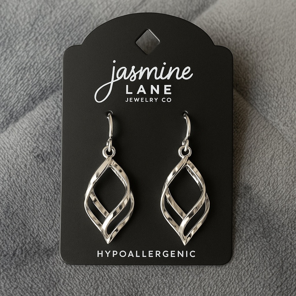 Jasmine Lane Gold Twisted Hoop Earrings